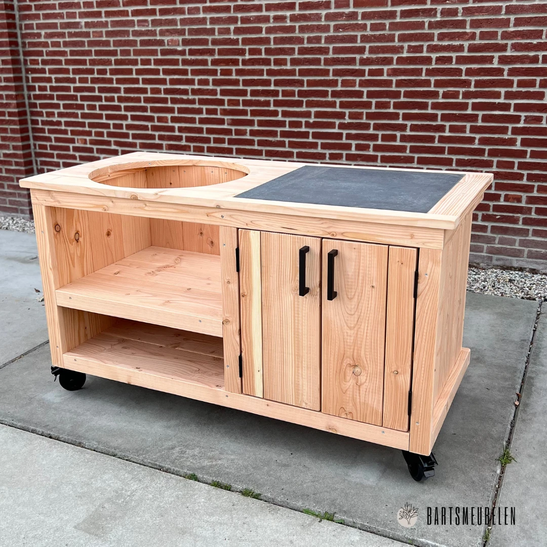 Buitenkeuken Opbergkast Keramische Tegel - Lengte 150 cm - Afbeelding 2